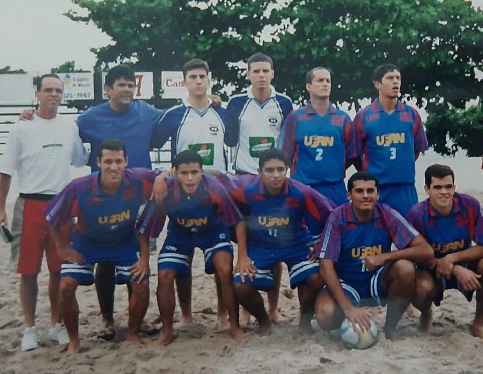 The 1st University selection in Rio Grande do Norte (2002), Valerio, standing second from left to right.